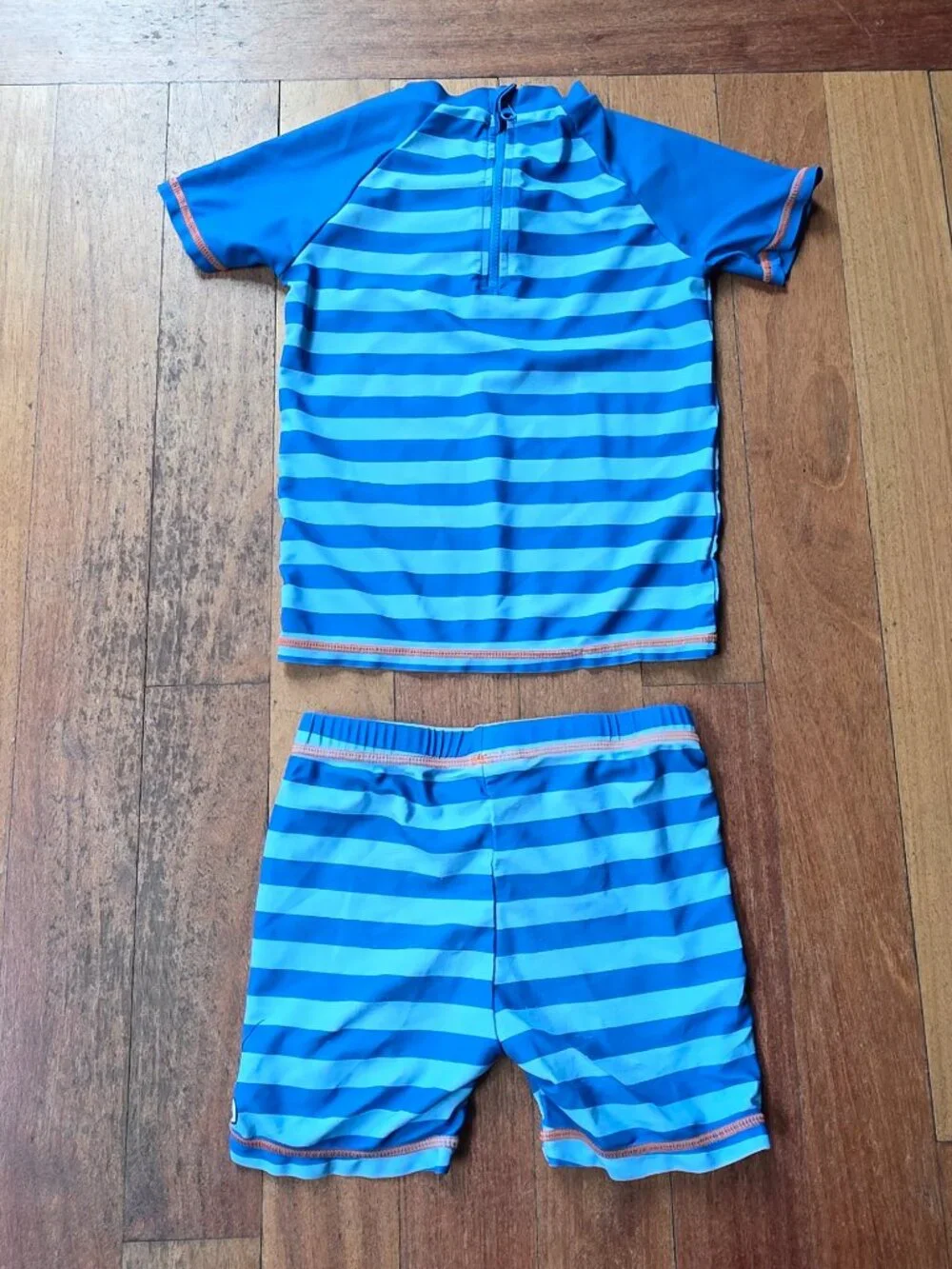 Disney Mickey And Friends Toddler Striped 2-Piece Bathing Suit Size 5